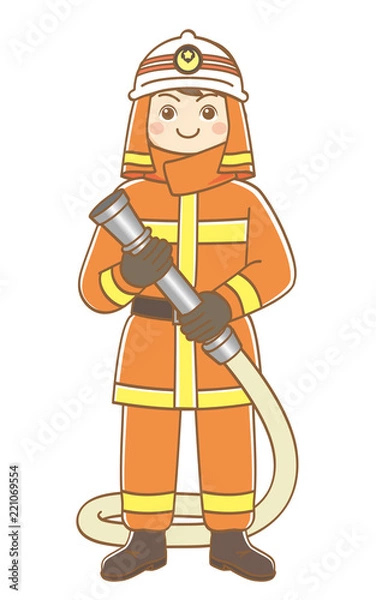 Fototapeta 男性　消防隊員