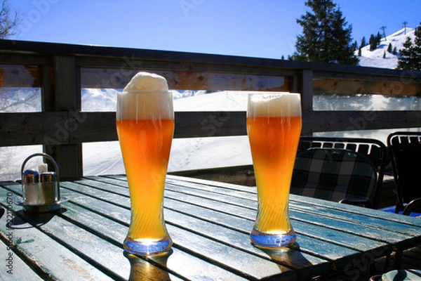 Obraz Weißbier in der Skipause