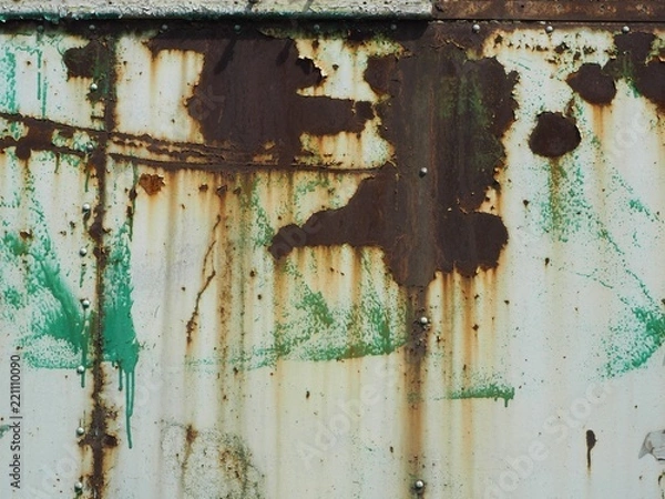 Obraz Old rusty bus side