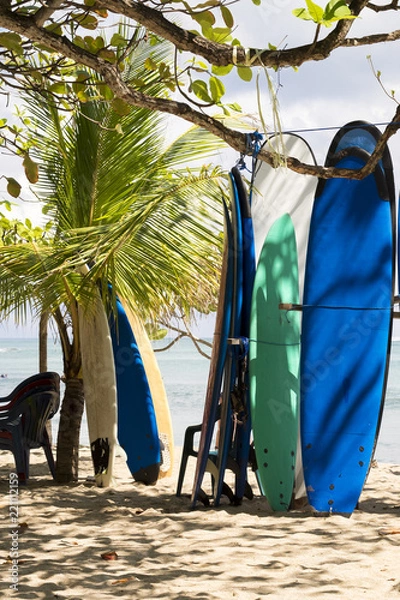 Obraz バリ島　クタビーチ　サーフィン