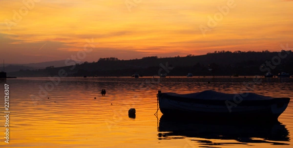 Obraz Shaldon Beach at sunset, Devon