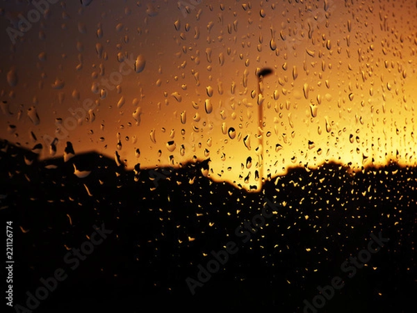 Obraz Rain on window