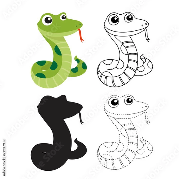 Obraz worksheet vector design for kid