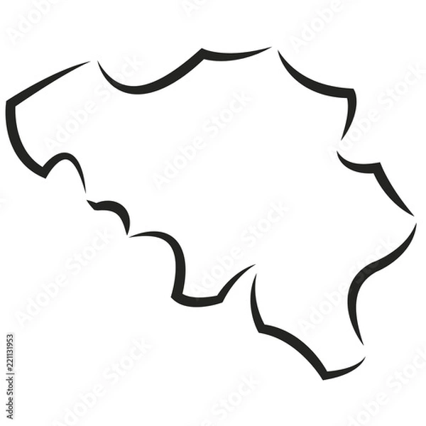 Fototapeta PAYS BELGIQUE contour 01