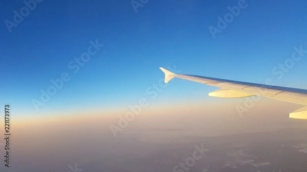 Obraz Airplane wing view
