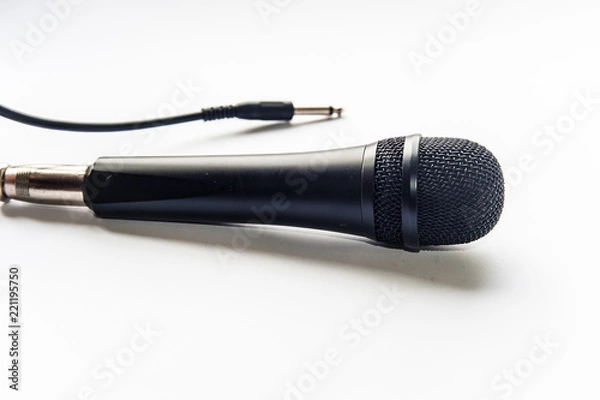 Obraz microphone on a white background