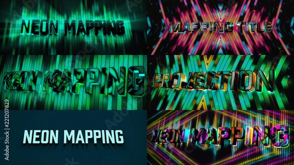 Fototapeta Projection Mapping Reveal Title