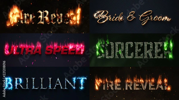 Obraz Fire Reveal Title