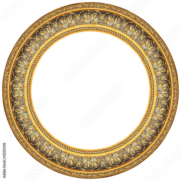 Obraz Oval gold picture frame