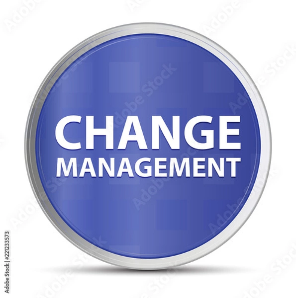 Fototapeta Change Management blue round button