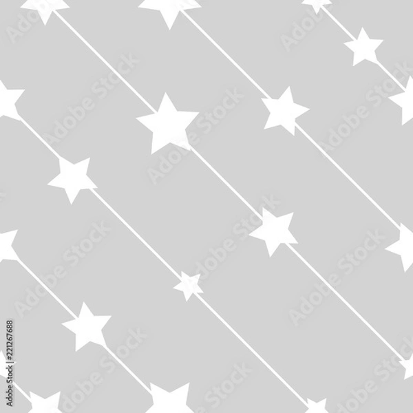 Fototapeta Geometric seamless pattern stars and lines
