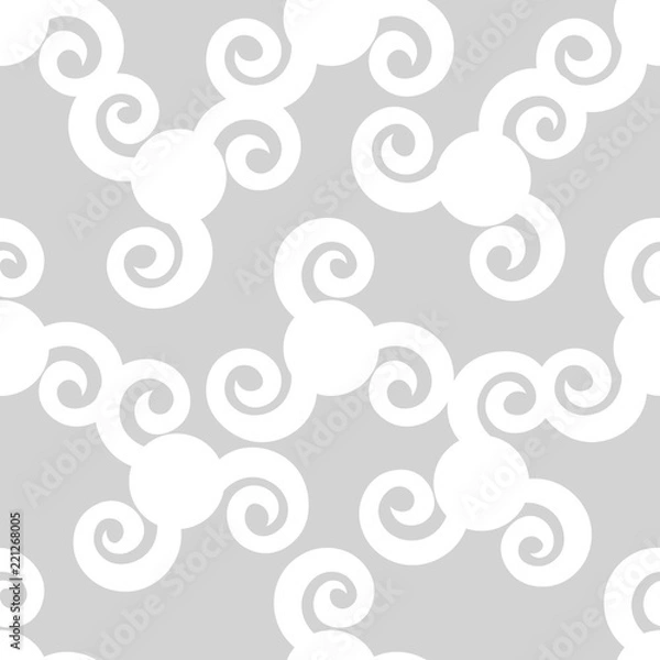 Fototapeta Seamless geometric abstract pattern with swirl