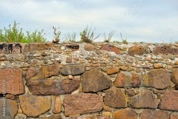 Fototapeta Old stone wall.