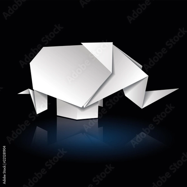 Obraz origami elephant