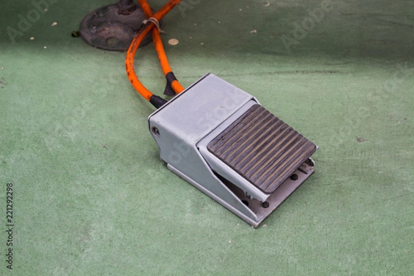 Fototapeta The foot switch for control machine in pneumatic