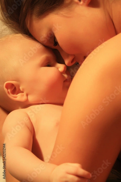 Fototapeta Baby mit Mutter