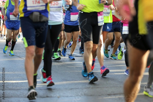 Obraz Marathon runners legs only