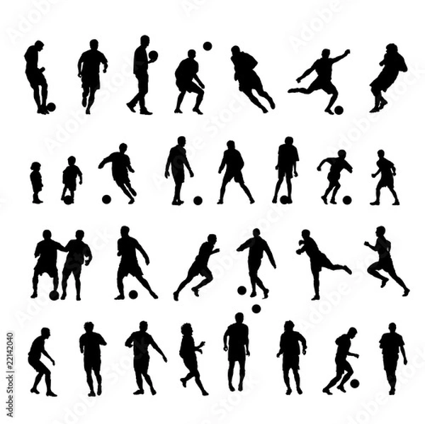 Obraz Football  player silhouette 30