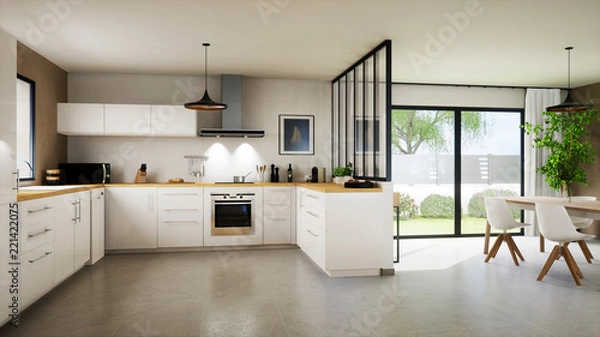Fototapeta vue 3d cuisine 14_05