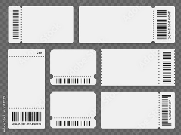 Fototapeta Barcode ticket templates