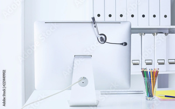 Obraz Communication support, call center and customer service help de