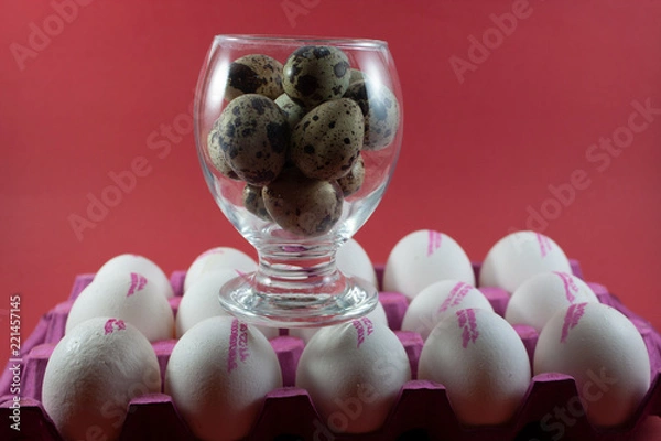 Fototapeta small quail eggs