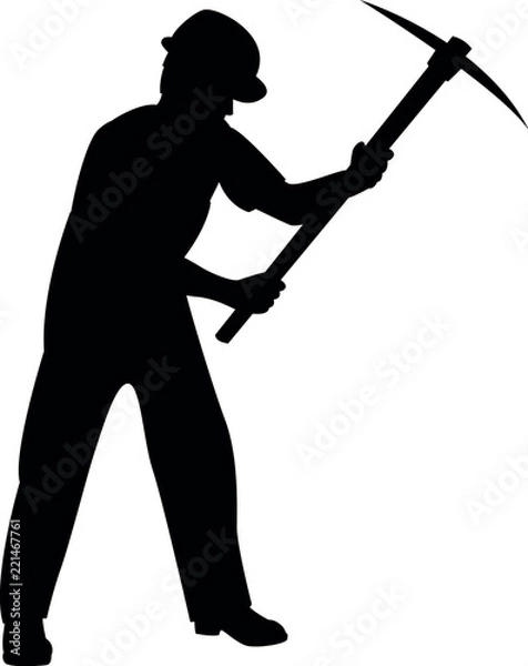 Obraz worker silhouette