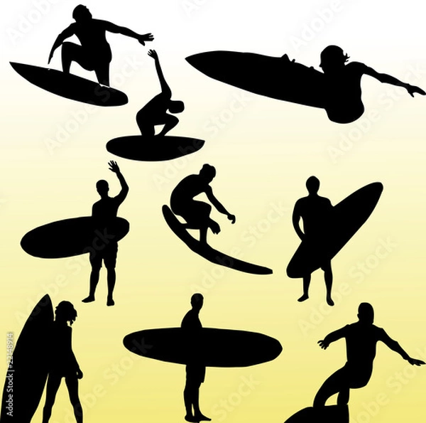 Fototapeta surfing vector