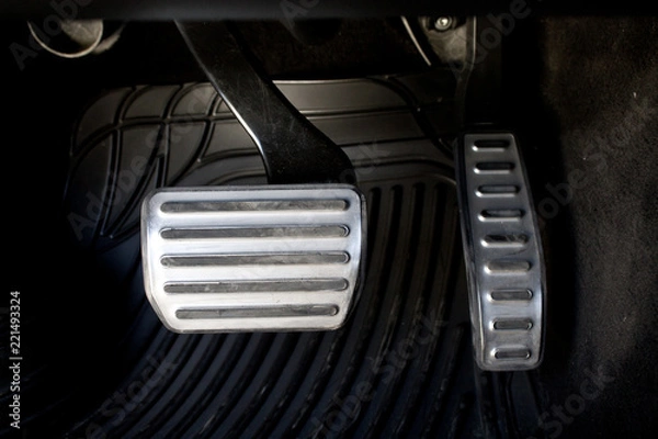 Fototapeta car pedals closeup