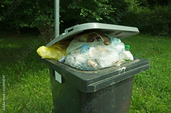 Obraz Gefüllter Abfalleimer