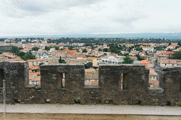 Obraz View of Carcassonne city from the medieval wall