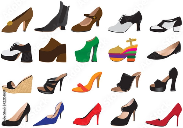 Fototapeta scarpe mix