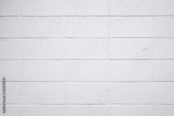 Obraz Withe painted concrete block wall.