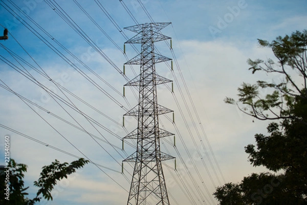 Fototapeta high voltage post