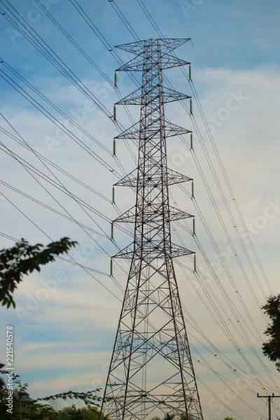 Fototapeta high voltage post