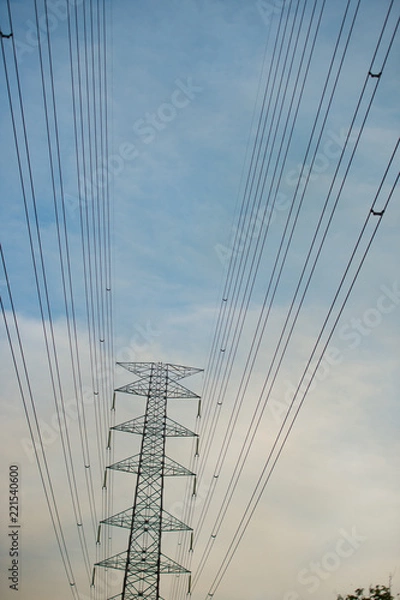 Fototapeta high voltage post