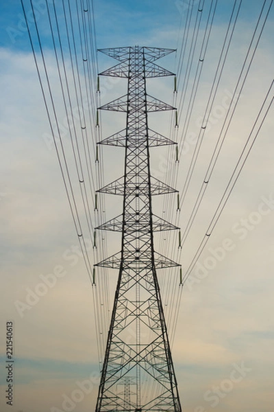 Fototapeta high voltage post