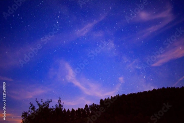 Fototapeta Die Milchstraße in der wunderschönen Landschaft des Schwarzwaldes