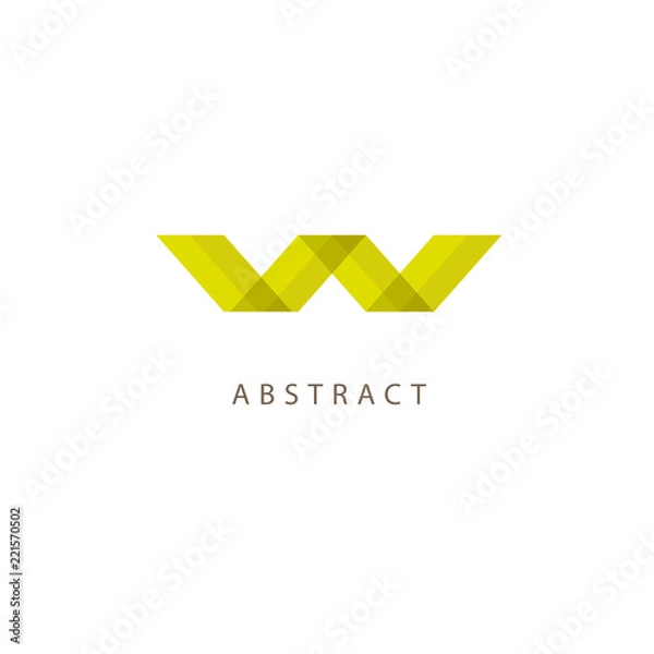 Fototapeta Monogram design elements, graceful template. Calligraphic elegant logo design. W logo line art monogram. Letter W on a dark background. Letter W vector logo. Business sign, identity, label, badge.