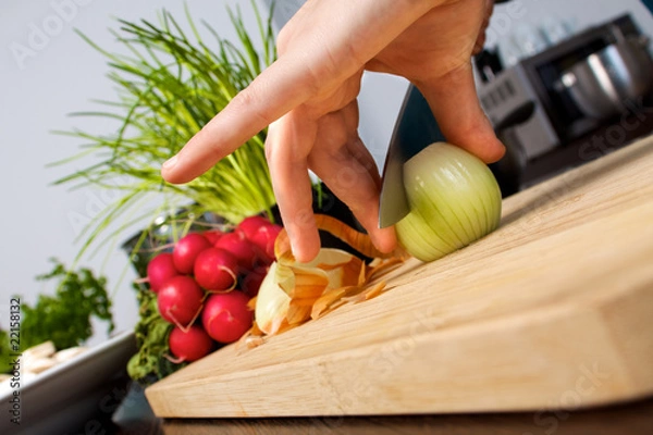 Obraz Onion cutting board