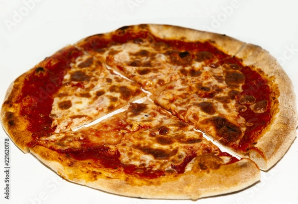 Obraz Pizza on white background