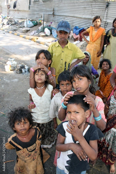 Obraz Streetside Beggar People