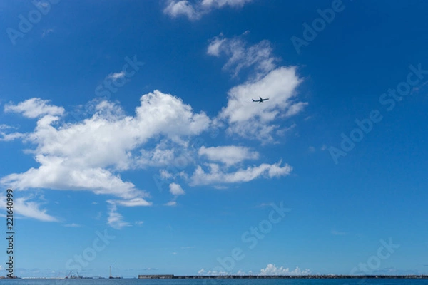 Fototapeta the airplane ate the clouds