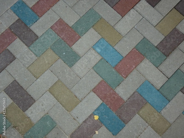 Obraz Surface of multi-colored paving slabs