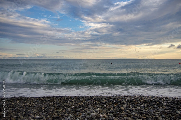 Fototapeta landscape with blue sky and clouds