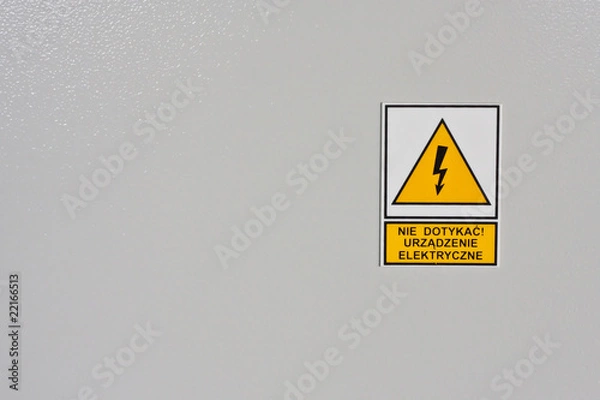 Obraz tabliczka ostrzegwacza