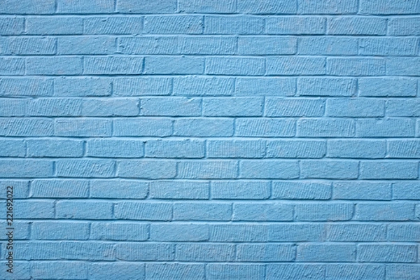 Obraz Painted external blue brick wall