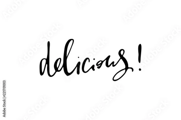 Fototapeta Delicious handwritten text vector