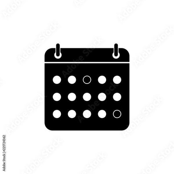Fototapeta the calendar icon. Element of simple icon. Premium quality graphic design icon. Signs and symbols collection icon for websites, web design, mobile app