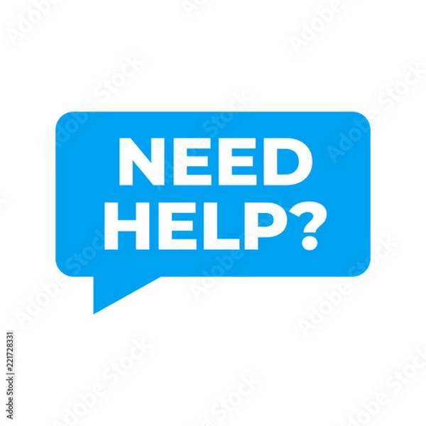 Fototapeta Need help sign. Support service, volunteering vector sign
